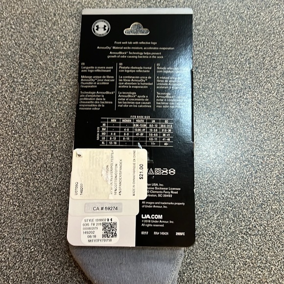 Under Armour Training Socks NWT Large - Picture 3 of 3